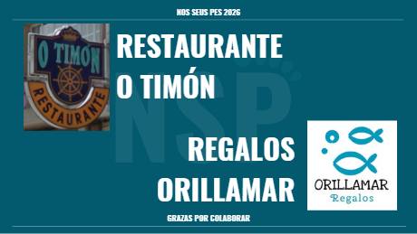RESTAURANTE O TIMÓN · REGALOS ORILLAMAR