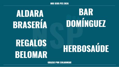 BAR DOMÍNGUEZ · ALDARA BRASERÍA · REGALOS BELOMAR · HERBOSAÚDE