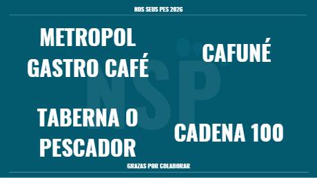 METROPOL GASTRO CAFÉ · CAFUNÉ · TABERNA O PESCADOR · CADENA 100